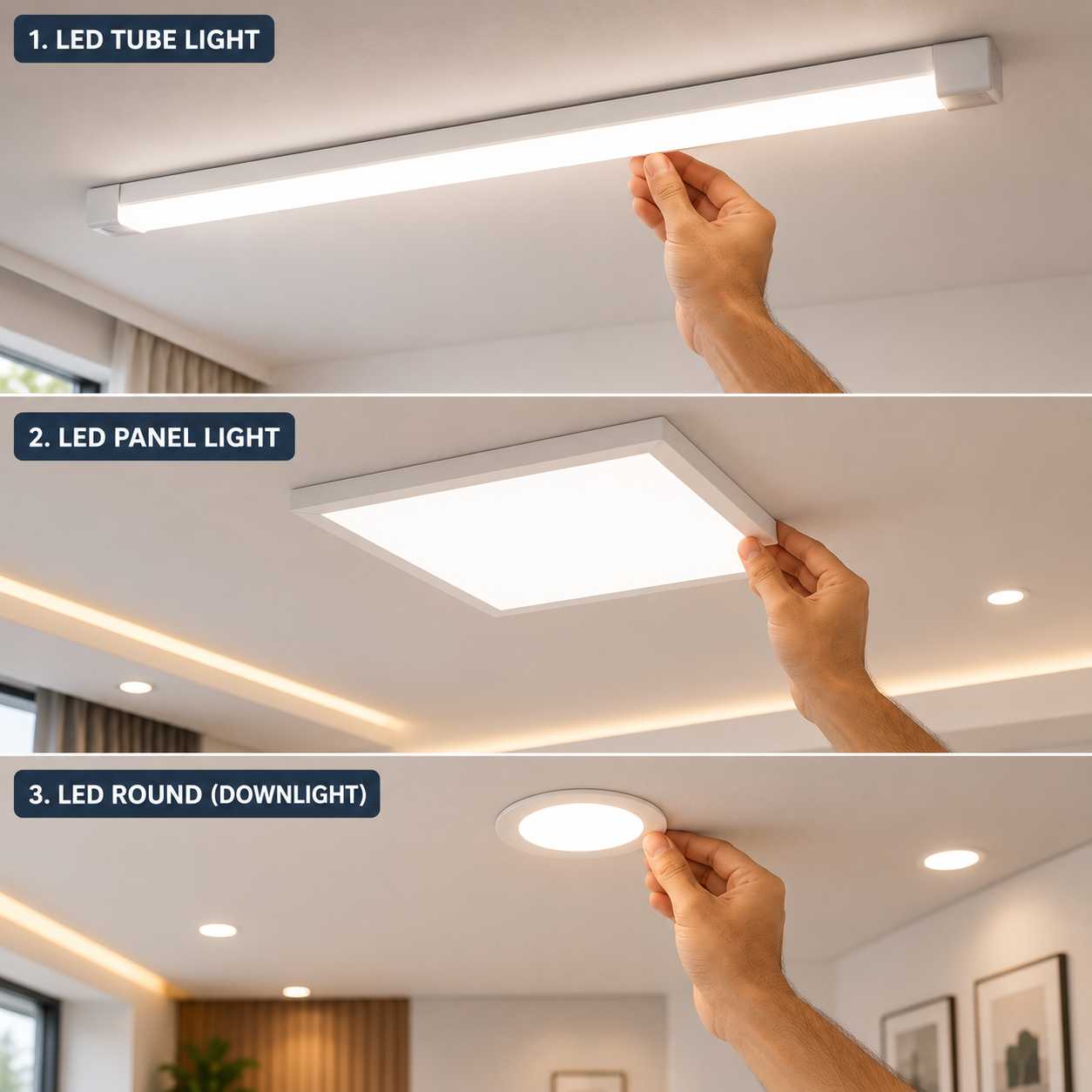 LED Tube Light, Ceiling Light Installation - Image 2